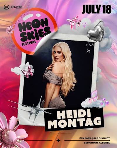 I'm SO EXCITED to finally share that I'll be performing at Neon Skies  Festival on July 18th in Edmonton, Alberta, Canada!! 🇨🇦💖 It's going to  be such an unforgettable night and I