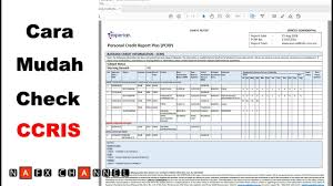 Macam mana nak check ccris? Cara Mudah Check Ccris L 100 Online Youtube