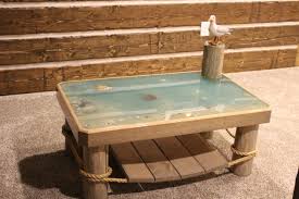Beach Themed Epoxy Top Coffee Table Etsy Nautical Coffee Table Beach Themes Beach Decor