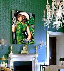 Xxl Leinwand Bild 135x95x5 Tamara De Lempicka Gemalde Malerei Grun Ikea Art Deco Furniture Art Deco Interior Contemporary Art Deco