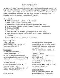 Socratic Questions This Or That Questions Teachers Pay Teachers Free Socratic Seminar