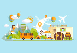 Your travel banner stock images are ready. Travel Banner Flat Vector Stock Vector Illustration Of Island 54835759