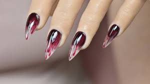 Bloody Halloween Nails Red Iguana April Ryan Youtube Ombre nails create the illusion of change in shades and colors.