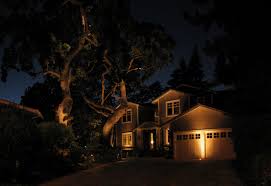 Downlights In The Trees Up Lights For The Oaks And Attention To The Architecture House Styles Downlights Landscape Lighting