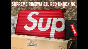 Buy supreme men's rimowa topas multiwheel 45l red. Supreme Rimowa 82l Red Review Unboxing Authentic Youtube