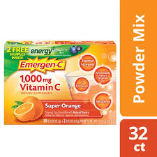 It has many health benefits such as boosts energy and stamina. Emergen C Vitamin C Supplement Super Orange Drink Mix 1000 Mg 0 33 Oz 32 Count Walmart Com Walmart Com
