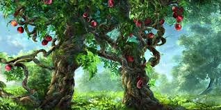 garden of Eden, tree with forbidden fruit. high | Stable Diffusion | OpenArt