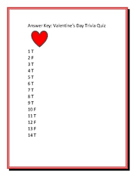 A lot of individuals admittedly had a hard t. Valentine S Day Trivia Quiz W Answer Key By House Of Knowledge And Kindness