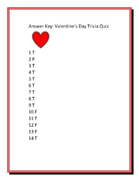 This post was created by a member of the buzzfeed communit. Valentine S Day Trivia Quiz W Answer Key By House Of Knowledge And Kindness