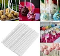 50/100PCS 3.15/3.94/5.91 in (8/10/15 cm) Eco-friendly Plastic Lollipop  Sticks for Cake Pops Candy Molds