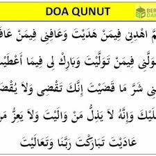 Bacaan doa qunut dalam sholat subuh dilakukan setelah rukuk pada rakaat ke dua sebelum sujud. Doa Qunut Subuh Witir Nazilah Arab Latin Indonesia