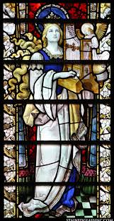 Did this other saint cecilia really exist? St Cecilia Playing An Organ Religious Stained Glass Window