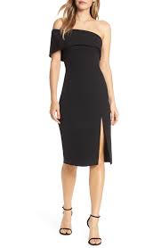 Eliza J Off The Shoulder Scuba Crepe Cocktail Dress Cocktail Attire For Women Cocktail Dresses With Sleeves Cocktail Dresses Online