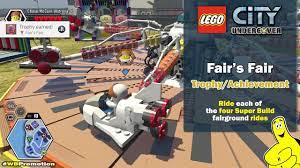 Don't remember how hard shooting hoops is in this, so that might be annoying to get 3 in a row. Lego City Undercover Fair S Fair Trophy Achievement Htg Youtube