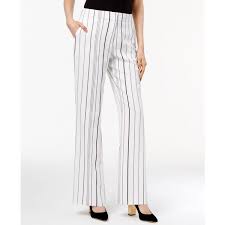 Black And White Striped Wide Leg Pants Womens Calvin Klein Striped Wide Leg Pants 320 Ils Liked On Polyvore Featuring Pants White Black Striped Wide Leg Pants Striped Wide Leg Trousers Wide Leg Pants