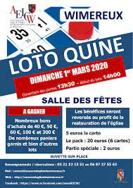 Trouvez les lotos proches de chez vous très simplement et gratuitement. Loto Quine 1er Mars 2020 Pour La Restauration De L Eglise Association Des Amis De L Eglise De L Immaculee Conception De Wimereux
