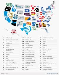 The Largest Company Headquartered In Each State By Number