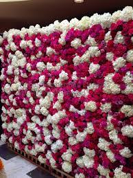 A Fresh Flower Wall Made Out Of Hydrangea Roses And Carnations By Angie Zimmerman Designs Flowerwall Creativeflo Carnation Flower Flower Wall Floral Design