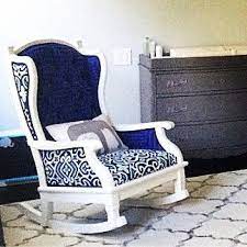 wonder 2 in blue rocking chair wingback tufted chair nursery upholstered vintage furniture rocking chair blue rocking chair tufted rocking chair