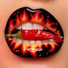 Hot Sauce Lips Flames Hothothot Makeupisart Fire Spicy Vladamua Lip Artwork Lip Art Lip Art Makeup
