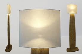 Handgemachten Design Stehlampe Von Eichenholz In Italien