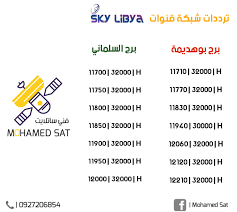 تردد قناة ليبيا 1 الرياضية ØªØ±Ø¯Ø¯Ø§Øª Ø´Ø¨ÙƒØ© Ù‚Ù†ÙˆØ§Øª Sky Libya Mohamed Sat ÙÙ†ÙŠ Ø³ØªØ§Ù„Ø§ÙŠØª Facebook