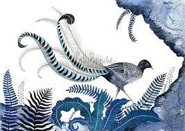 Australian Native Lyrebird Lyre Bird Artist Large Print Blue Etsy In 2021 Art Lovers Art Artwork