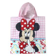 Cute minnie mouse girls hooded bath towel for beach pool swim shower pink soft and absortbent cotton poncho towel. Minnie Mouse Hooded Bath Beach Towel Poncho 8427934916764 Character Brands