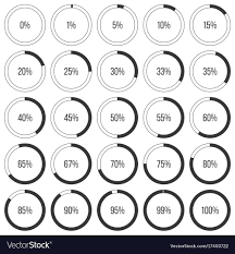 Set Of Pie Charts Or Donut Graph Diagram Icon