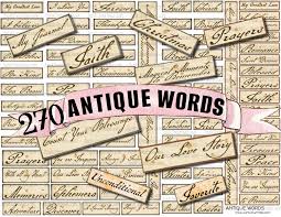 270 ANTIQUE HANDWRITTEN Words Junk Journal Scrapbook Ephemera Bible Prayer  Inspiration Vintage Words Embellish Crafts God's Life Words Love