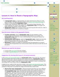Topography concerns the shape and character of the earth's surface, and maps were among the first artifacts to record these observations. Topographic Map Lesson Plans Worksheets Lesson Planet