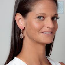 Buy Sunburst Huggie Earrings, Rose Quartz Earrings, Statement Earrings,  Dainty Earrings, Bridesmaid Gift, Half Sun Face Accent Earring Online in  India