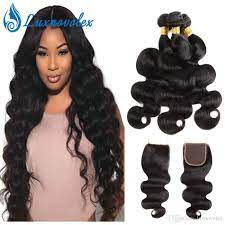 18 bleach blonde (#613) 100s micro loop remy. 8a Grade Malaysian Body Wave 3 4 Bundles With Closure Virgin Hair Bundles Human Hair Weave Bundles With Closure Natural Color Wholesale From Luxnovolex 11 99 Malaysian Body Wave Hair Bundles Weave Hairstyles