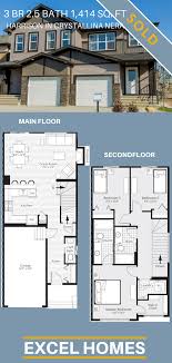 2 Story Floor Plans 3 Bedroom 2 5 Bathroom Home Harrison In Crystallina Nera Show Homes Available From Excel Hom Show Home Duplex Floor Plans House Plans