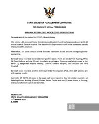 Lundu marudi matu meludam miri niah oya pusa rajang roban samarahan saratok sarikei sebauh sebuyau sematan serian sibu sibuti simunjan song spaoh sri aman sundar tatau. Covid 19 Kes Kematian Pertama Di Sarawak