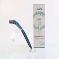 On one end is a handle and on the other is a roller with lots of small, fine needles. Drs 128 Titanium Microneedles Derma Roller For Hair Loss Treatment