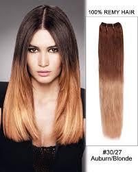 Find high quality auburn hair weave suppliers on alibaba. 18 30 27 Auburn Blonde Ombre Straight Weave Remy Human Hair Extension