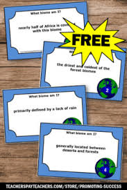 Have the students rank the three forest biomes from the largest to smallest. Free Biome Task Cards 4th 5th Grade Science Review Digital Activities