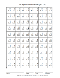 Multiplication Practice Worksheet 3 12 Multiplication Practice Multiplication Practice Worksheets Multiplication Worksheets