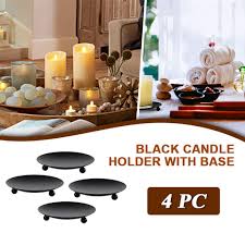We can't get enough of the humble candle…so much depth and intrigue in a little point of light. 4pc Black Candlestick Candle Base Decoration Wrought Iron Candle Holders Buy From 9 On Joom E Commerce Platform