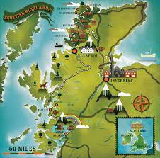 1773x2086 / 661 kb go to map. Scottish Highlands Illustrated Map City Maps Illustration Map