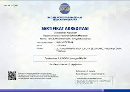 Pada pembahasan contoh sertifikat ukk smk yang merupakan surat penting pada contoh sertifikat menurut gawe cv perlu untuk diketahui. Smk N 4 Semarang Terakreditasi A Unggul Dengan Nilai 94 Smk N 4 Semarang