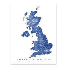 Buy scotland canvas prints designed by millions of independent artists from all over the world. Amazon Com United Kingdom Map Wall Art Print 8x10 Uk Map Poster 24x36 Handmade Topographic United Kingdom Wall Decor By Maps As Art Northern Ireland Scotland England Wales Handmade
