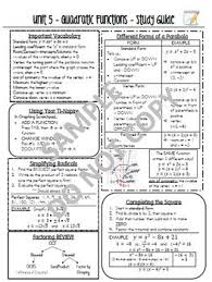 Common Core Algebra Study Guide Review Sheet Bundle Nys Regents Common Core Algebra Algebra Study Guide