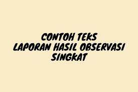 Contoh laporan pkl banyak dicari siswa maupun mahasiswa. Contoh Teks Laporan Hasil Observasi Singkat Halaman All Kompas Com