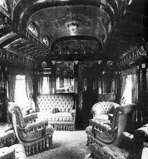 Interior View Private Pullman Palace Car Ca Mid 19th C Locomotive Trains Locomotive Vapeur
