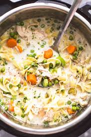 Slow Cooker Or Instant Pot Creamy Chicken Noodle Soup Lecremedelacrumb Instant Pot Chicken Soup Recipe Creamy Chicken Noodle Soup Soup Recipes Chicken Noodle