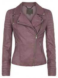 Muubaa Mersault Mauve Leather Biker Jacket Beautifuls Com Jackets Clothes Jackets For Women