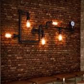Cast iron wall art rustic pipe. Fashion Style Pipe Wall Sconces Industrial Lighting Takeluckhome Com