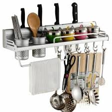Kouan Support Mural De L Assaisonnement Rack De Rangement A Epices De Cuisine Outil Organisateur De Stockage Avec Crochets Rack De Rangement Rangement Epices Meuble Rangement Cuisine